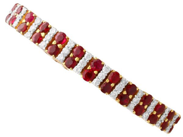 Vintage Ruby and Diamond Bracelet