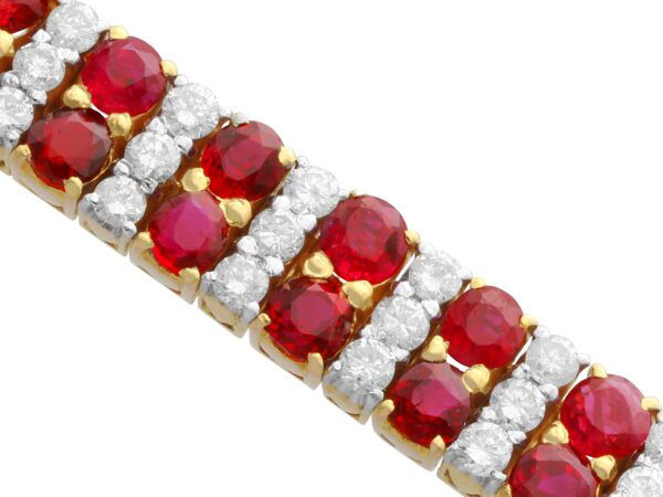Ruby and Diamond Bracelet Links