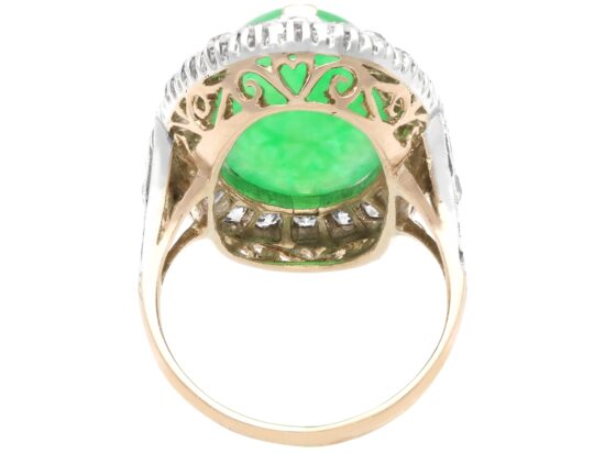 Antique Jadeite Ring Reverse Detail