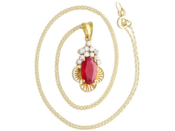 Vintage Ruby Pendant in Gold