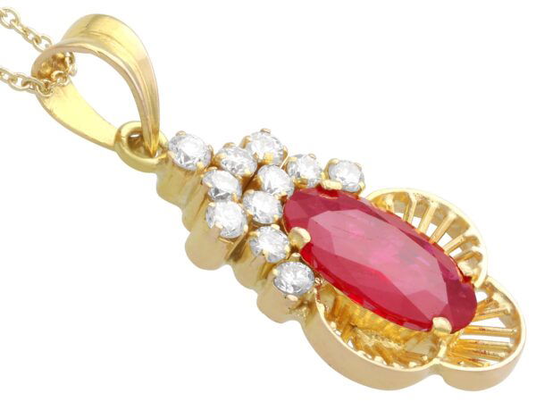 Vintage Ruby Pendant in Gold
