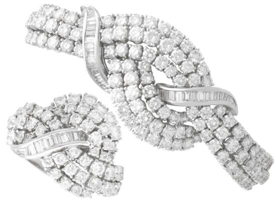 Vintage Diamond Ring Bracelet Set