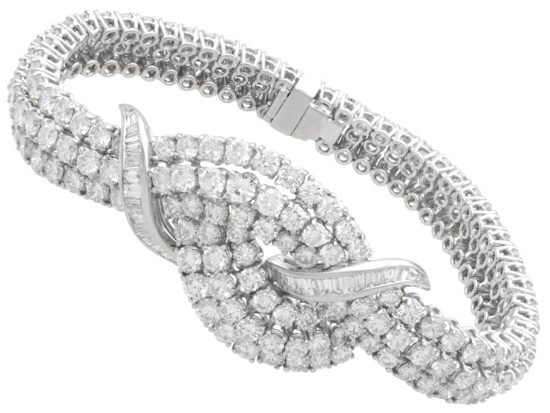 White Gold Diamond Bracelet Front