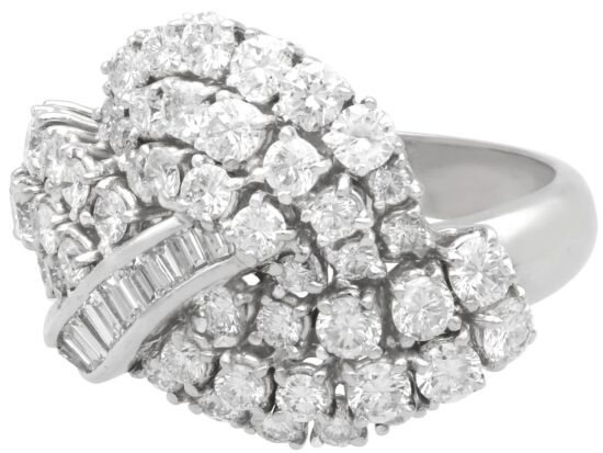 White Gold Diamond Ring Angled