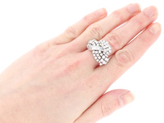 White Gold Ring Being Worn
