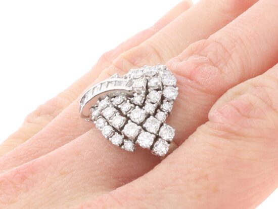 Diamond Ring On Hand Closeup