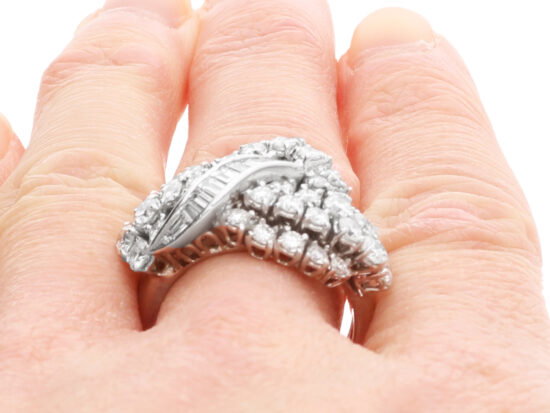 White Gold Ring On Finger