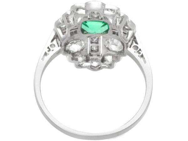 1930s platinum art deco emerald ring