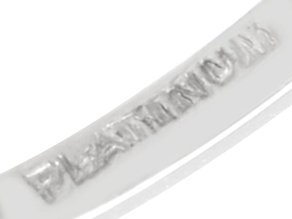 platinum hallmakr on emerald and diamond ring