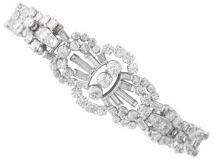 Antique Diamond Platinum Bracelet
