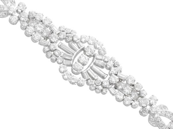 Diamond Platinum Bracelet Front View