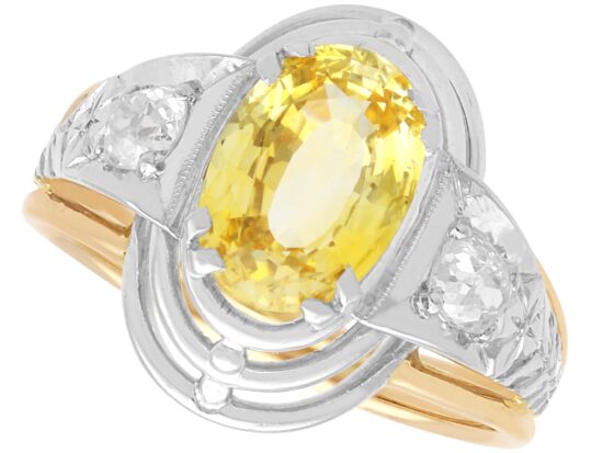 Antique Yellow Sapphire Ring