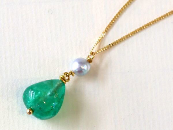 vintage GIA certified emerald pendant