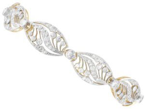 Art Nouveau Diamond Yellow Gold Bracelet