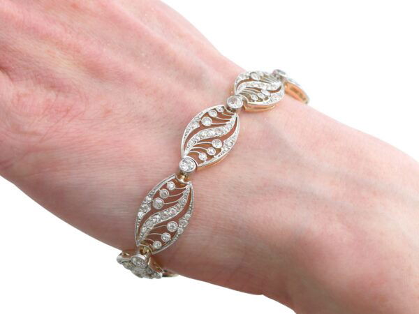 Yellow Gold Diamond Bracelet Worn