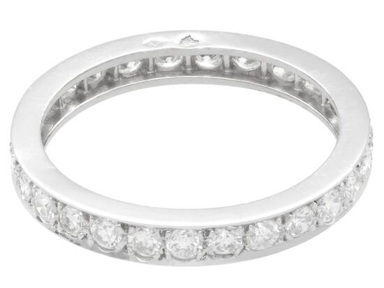 French Diamond Eternity Band in platinum