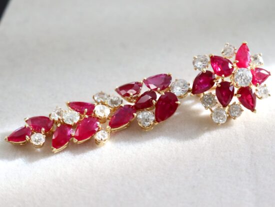 Chandelier Earrings Wearing Closeup