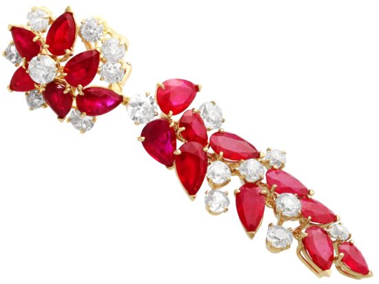 Pear Cut Ruby Detail Shot