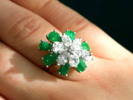 Cabochon Jadeite Cluster Detail