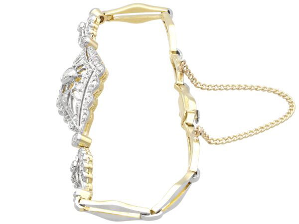 Diamond Yellow Gold Bracelet Angled