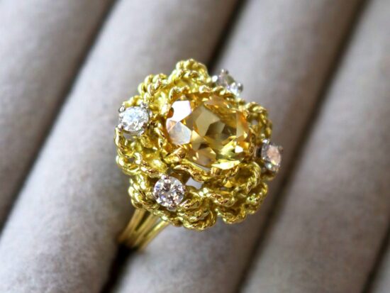 Citrine Ring In Yellow Gold