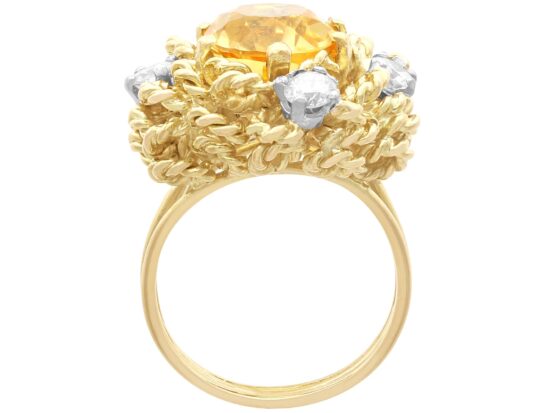 Oval Citrine Ring Side Profile