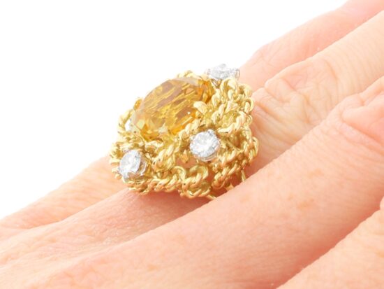 Vintage Citrine Ring Styling Shot