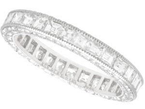 Platinum Full Diamond Eternity Ring