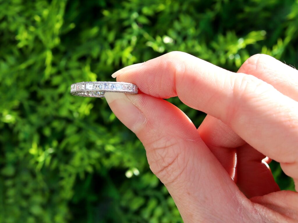 Platinum Full Diamond Eternity Ring outside