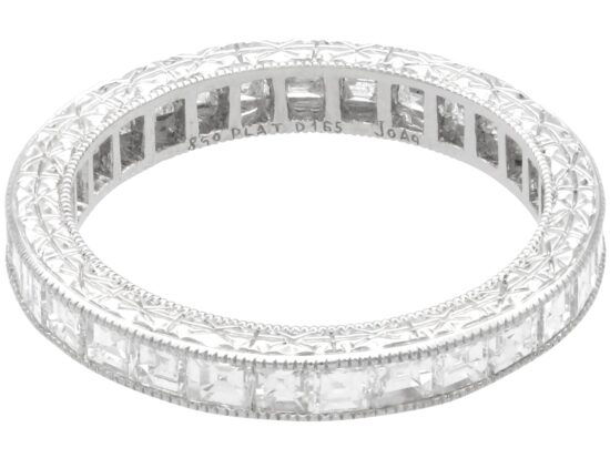 Platinum Full Diamond Eternity Ring