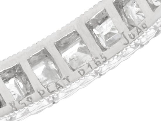 Platinum Full Diamond Eternity Ring engraving