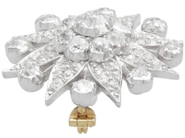diamond star brooch side view