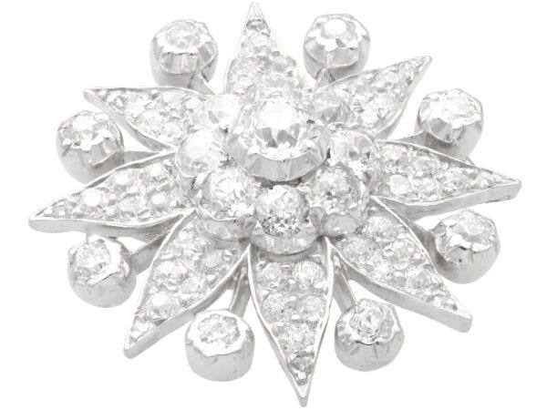 Edwardian diamond star brooch - circa 1910