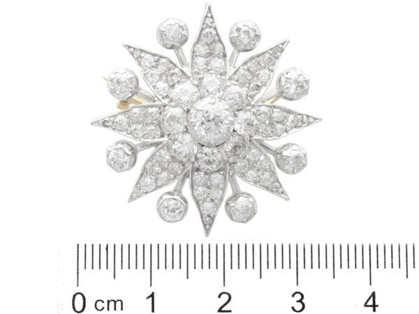 Edwardian diamond star brooch size