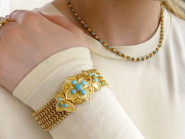 21ct Yellow Gold Bracelet On Wrist