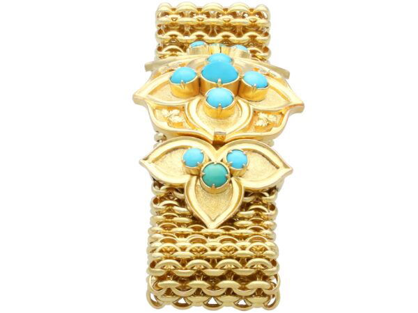 Turquoise Quatrefoil Motif Bracelet