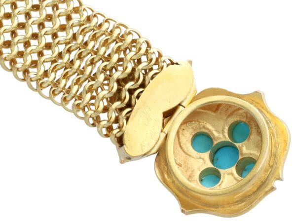 Victorian Gold Mesh Bracelet Reverse