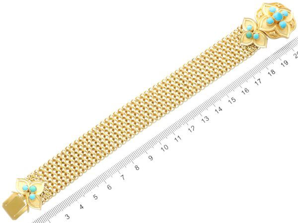 Yellow Gold Turquoise Bangle Measurements