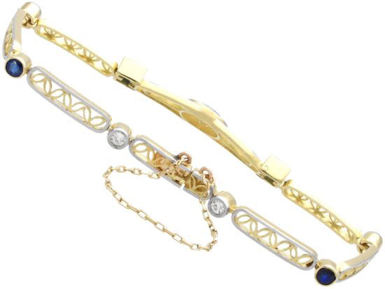 Gold Bracelet Push Fit Clasp