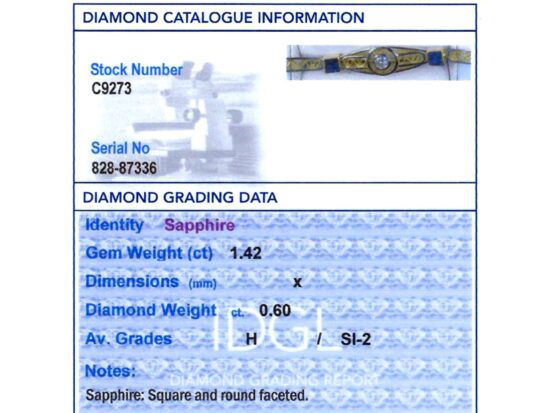 IDGL Diamond Grading Card Included