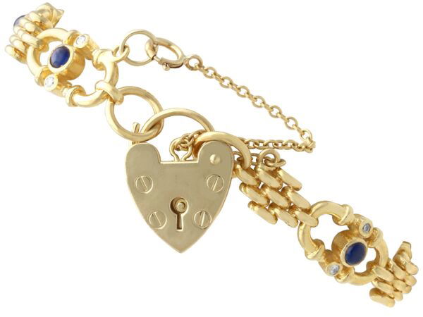 18ct Yellow Gold Sapphire Gate Bracelet