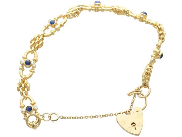 Cabochon Sapphire Diamond Bracelet