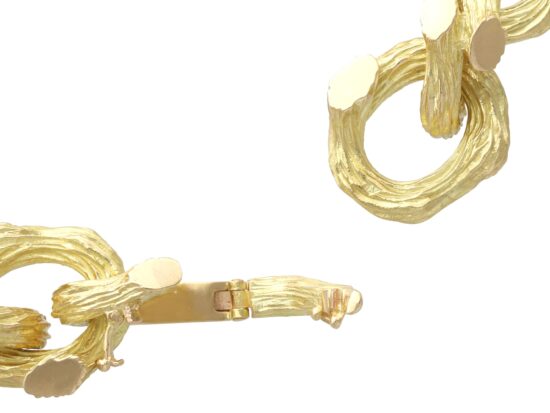 Vintage Boucheron Gold Bracelet open