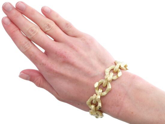Vintage Boucheron Gold Bracelet wearing