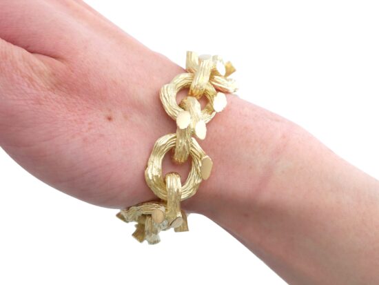 Vintage Boucheron Gold Bracelet on wrist