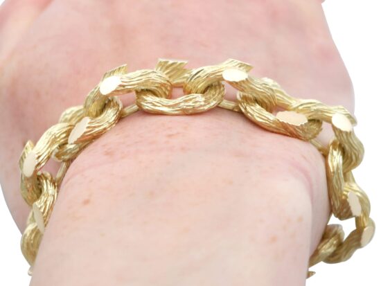 Vintage Boucheron Gold Bracelet being worn