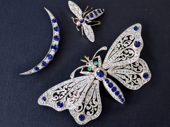 gemstone brooches