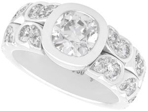 2 carat bezel set diamond ring