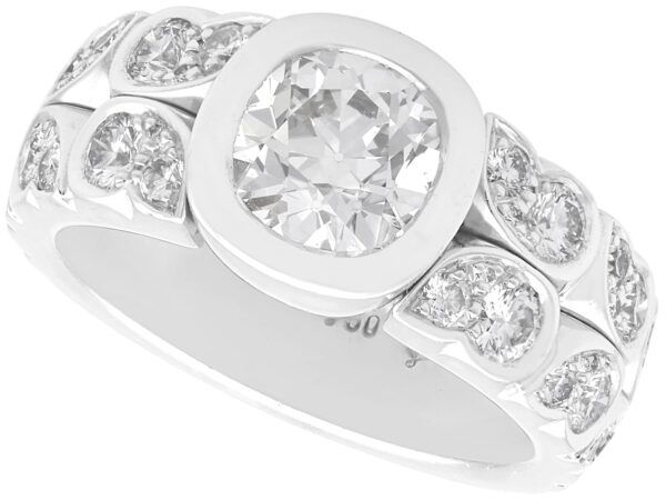 2 carat bezel set diamond ring