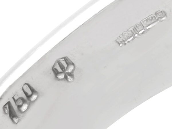white gold 2 carat bezel set diamond ring hallmarks